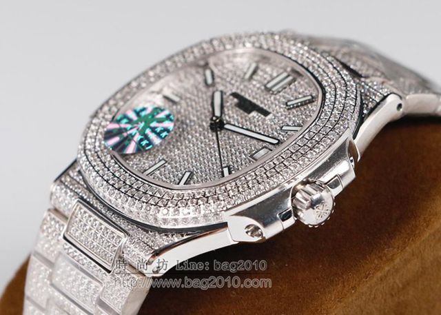 PATEK PHILIPPE手錶 鸚鵡螺滿天星系列 百達翡麗藍寶石玻璃鑲滿鑽男表 百達翡麗高端男士腕表  hds1691
